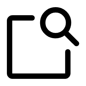 Feature Search Icon from Rounded Line - Material Symbols Set