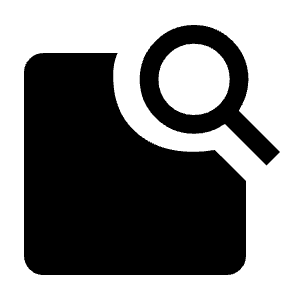 Feature Search Fill Icon from Outlined Fill - Material Symbols Set