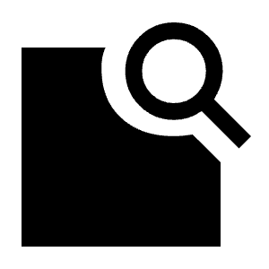 Feature Search Fill Icon from Sharp Fill - Material Symbols Set