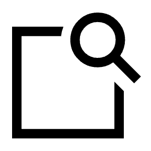 Feature Search Icon from Sharp Line - Material Symbols Set