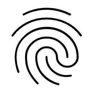 Fingerprint Icon from Outlined Line - Material Symbols Set