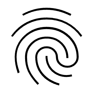 Fingerprint Fill Icon from Sharp Fill - Material Symbols Set