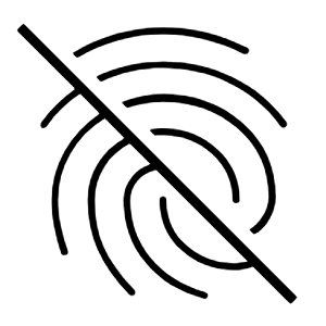 Fingerprint Off Fill Icon from Outlined Fill - Material Symbols Set