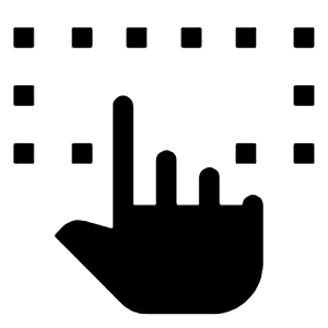 Gesture Select Fill Icon from Outlined Fill - Material Symbols Set