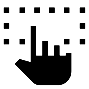 Gesture Select Fill Icon from Sharp Fill - Material Symbols Set