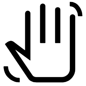 Hand Gesture Icon from Outlined Line - Material Symbols Set