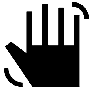 Hand Gesture Fill Icon from Sharp Fill - Material Symbols Set