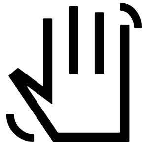 Hand Gesture Icon from Sharp Line - Material Symbols Set