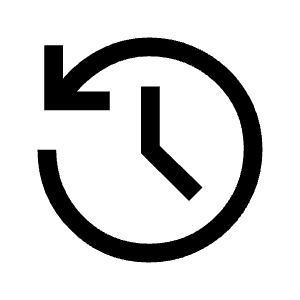 History Icon from Outlined Line - Material Symbols Set