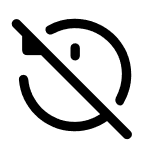 History Off Fill Icon from Rounded Fill - Material Symbols Set
