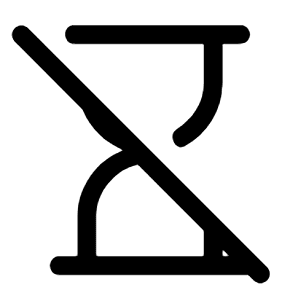 Hourglass Disabled Fill Icon from Rounded Fill - Material Symbols Set