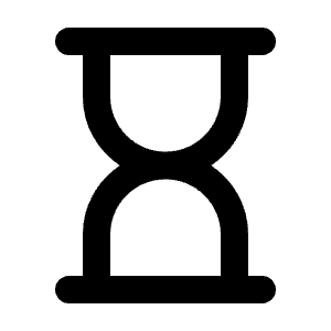 Hourglass Empty Icon from Rounded Line - Streamline Material Free Set