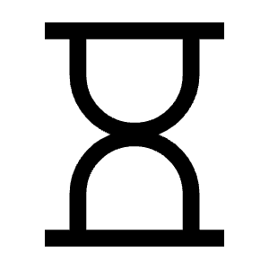 Hourglass Empty Fill Icon from Sharp Fill - Material Symbols Set