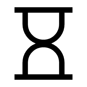 Hourglass Empty Icon from Sharp Line - Material Symbols Set