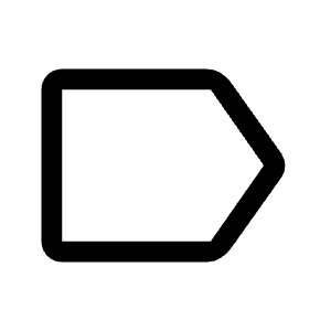 Label Icon from Rounded Line - Material Symbols Set