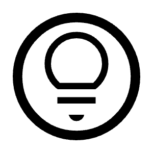 Lightbulb Circle Icon from Sharp Line - Material Symbols Set