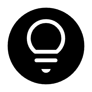 Lightbulb Circle Fill Icon from Rounded Fill - Material Symbols Set