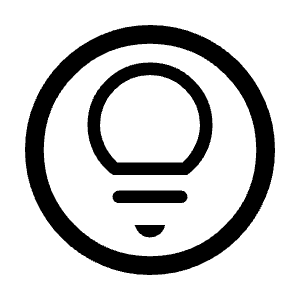 Lightbulb Circle Icon from Rounded Line - Material Symbols Set