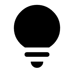 Lightbulb Fill Icon from Rounded Fill - Material Symbols Set