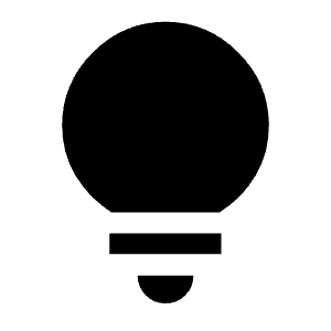 Lightbulb Fill Icon from Sharp Fill - Material Symbols Set