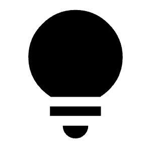 Lightbulb Fill Icon from Outlined Fill - Material Symbols Set