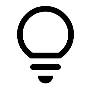 Lightbulb Icon from Rounded Line - Material Symbols Set