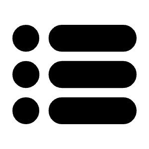 Lists Fill Icon from Rounded Fill - Material Symbols Set