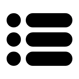 Lists Icon from Rounded Line - Material Symbols Set