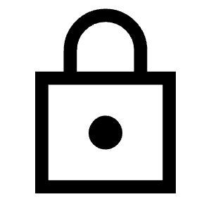 Lock Icon from Sharp Line - Material Symbols Set