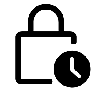 Lock Clock Icon from Rounded Line - Material Symbols Set