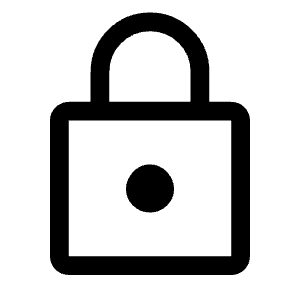 Lock Icon from Outlined Line - Material Symbols Set