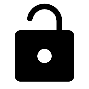 Lock Open Fill Icon from Rounded Fill - Material Symbols Set
