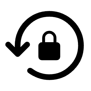 Lock Reset Fill Icon from Rounded Fill - Material Symbols Set