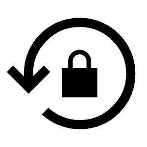 Lock Reset Icon from Sharp Line - Material Symbols Set