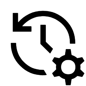 Manage History Icon from Outlined Line - Material Symbols Set