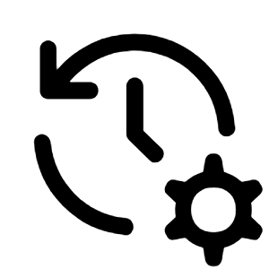 Manage History Icon from Rounded Line - Material Symbols Set