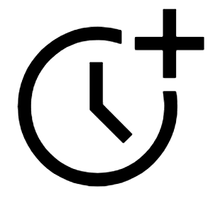 More Time Icon from Sharp Line - Material Symbols Set
