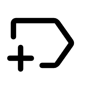 New Label Icon from Rounded Line - Material Symbols Set