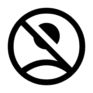 No Accounts Icon from Sharp Line - Material Symbols Set