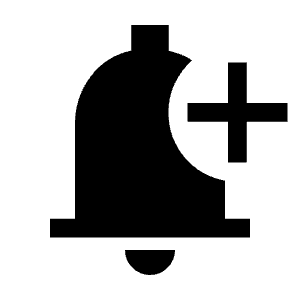 Notification Add Fill Icon from Sharp Fill - Material Symbols Set