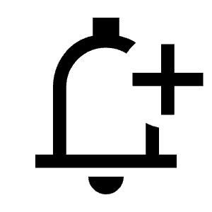 Notification Add Icon from Sharp Line - Material Symbols Set