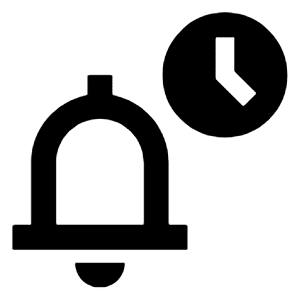 Notification Clock Icon from Outlined Line - Material Pro Free Set