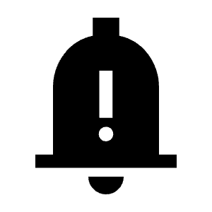 Notification Important Fill Icon from Sharp Fill - Material Symbols Set