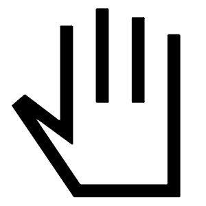 Pan Tool Icon from Sharp Line - Material Symbols Set