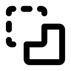 Pathfinder Minus Back Alt Icon from Rounded Line - Streamline Material Free Set