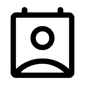 Perm Contact Calendar Icon from Rounded Line - Material Symbols Set