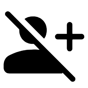 Person Add Disabled Fill Icon from Rounded Fill - Material Symbols Set