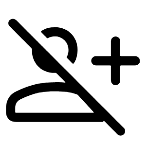 Person Add Disabled Icon from Rounded Line - Material Symbols Set