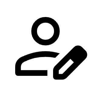 Person Edit Icon from Rounded Line - Material Symbols Set