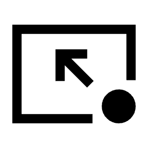 Pin End Icon from Sharp Line - Material Symbols Set